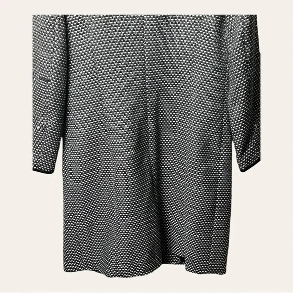 CALVIN KLEIN OPEN FRONT LONG JACKET SIZE 10 BLACK/WHITE/SILVER NWT - Picture 10 of 12
